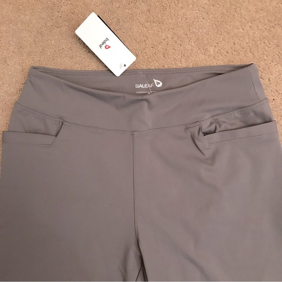 Baleaf Yoga Workout Capri Pants NEW Womens Size Small Dark Grey Deep Pockets - Picture 4 of 11